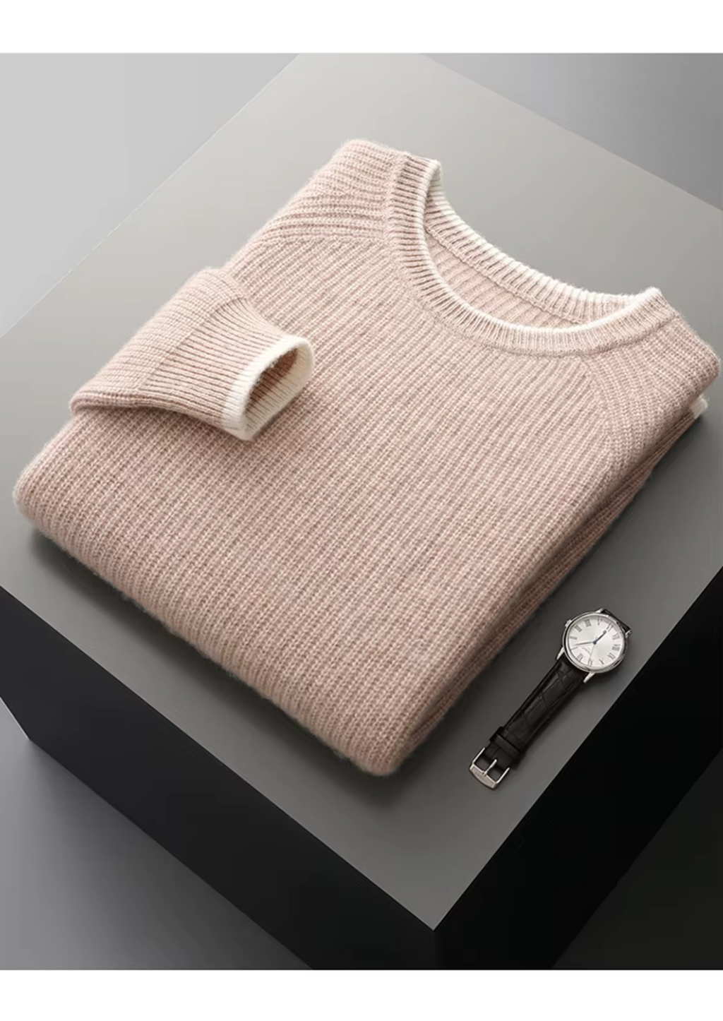 NOBA WOOL TWO TONE CREWNECK