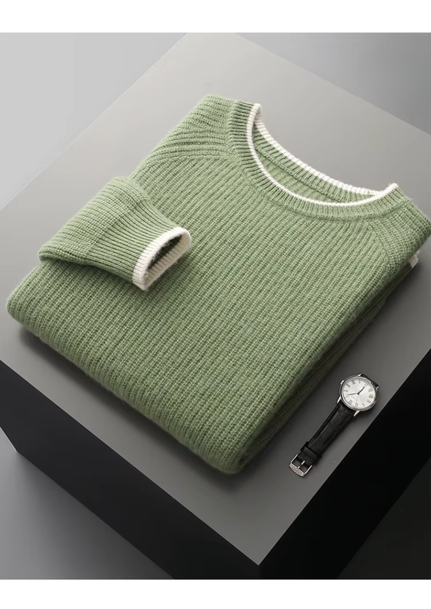 NOBA WOOL TWO TONE CREWNECK