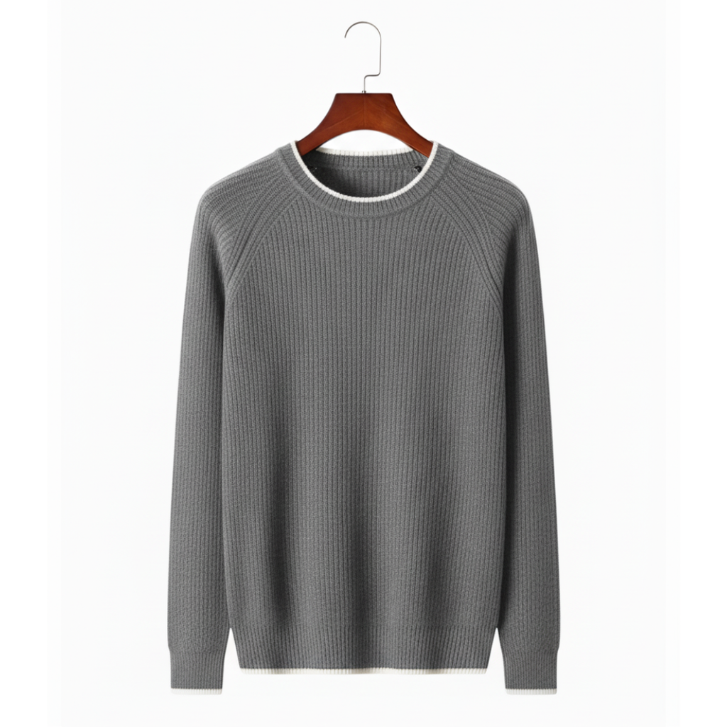 NOBA WOOL TWO TONE CREWNECK